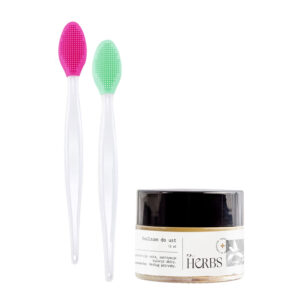 Pakiet - Balsam do ust + szczoteczka do peelingu ust