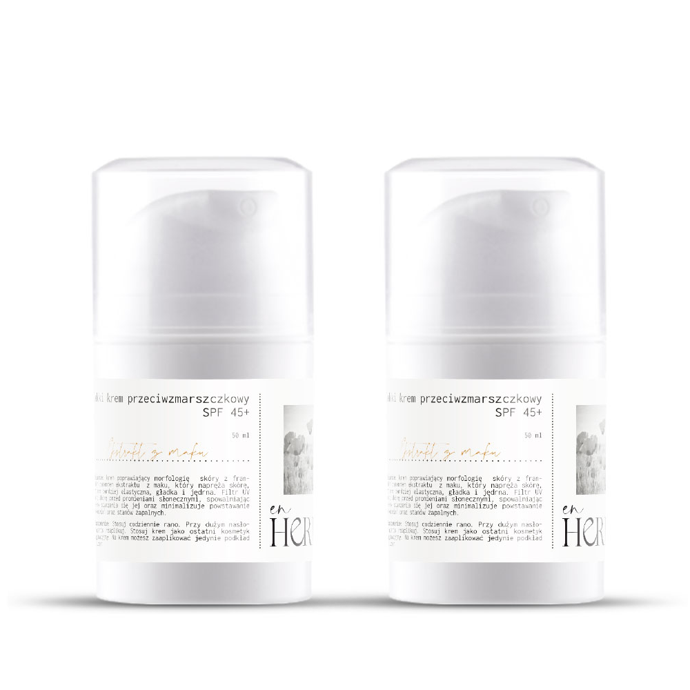2 x Lekki krem przeciwzmarszczkowy SPF 45+ [50 ml]