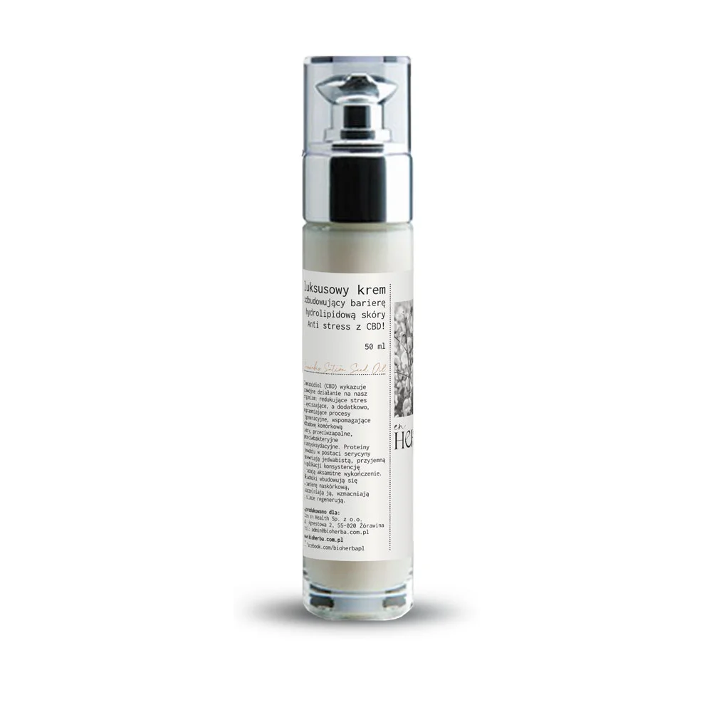 Luksusowy krem odbudowujący barierę hydrolipidową skóry. Anti stress z CBD!
