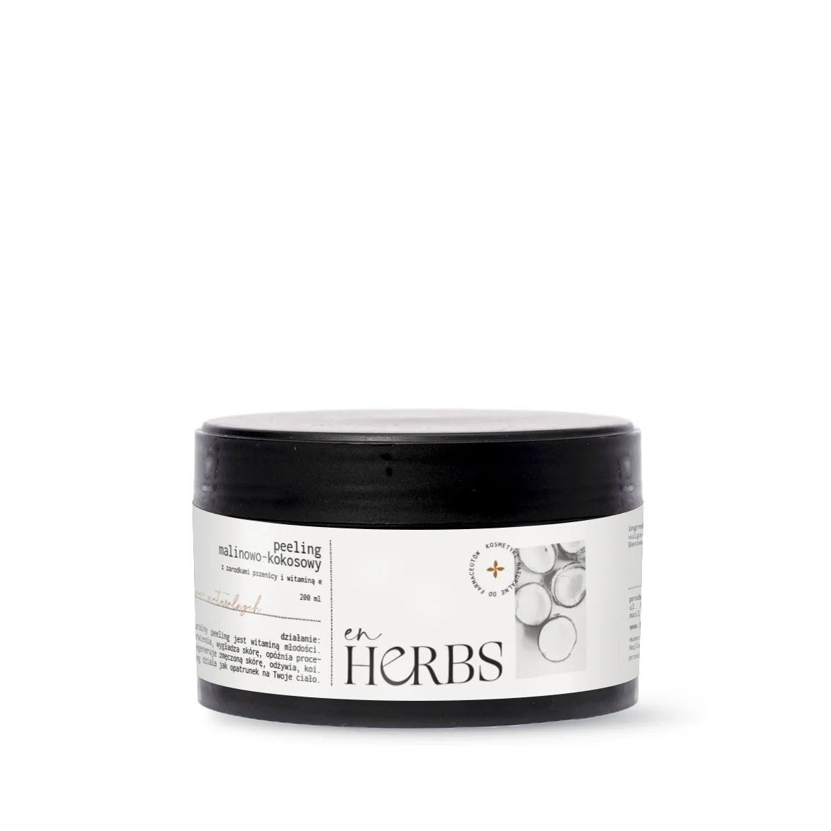 Peeling kokosowo - malinowy z kiełkami pszenicy z witaminą E [200 ml]